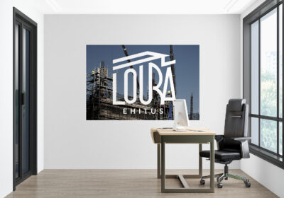 A mural in an office.